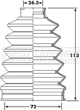 First Line FCB6268 - Пильник, приводний вал autocars.com.ua