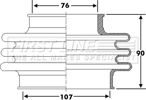 First Line FCB6276 - Пильник, приводний вал autocars.com.ua