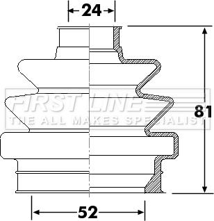 First Line FCB6305 - Пильник, приводний вал autocars.com.ua