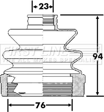 First Line FCB6311 - Пильник, приводний вал autocars.com.ua