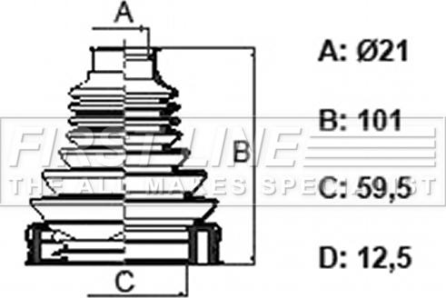 First Line FCB6323 - Пильник, приводний вал autocars.com.ua