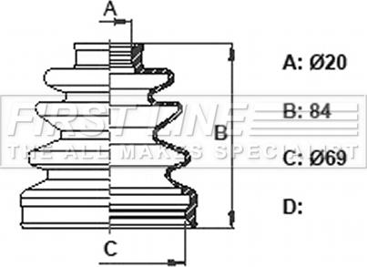 First Line FCB6342 - Пильник, приводний вал autocars.com.ua