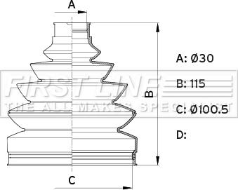 First Line FCB6345 - Пильник, приводний вал autocars.com.ua