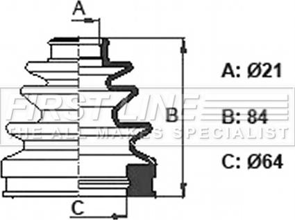 First Line FCB6360 - Пильник, приводний вал autocars.com.ua