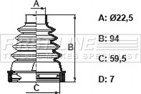 First Line FCB6368 - Пыльник, приводной вал autodnr.net