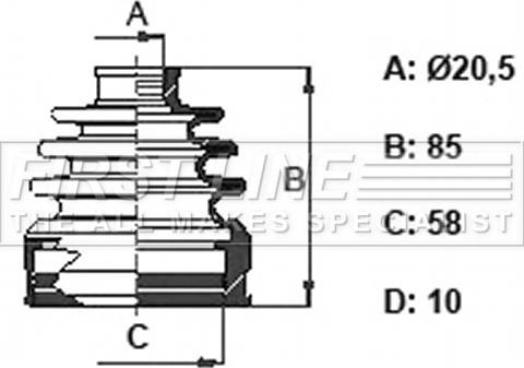 First Line FCB6371 - Пильник, приводний вал autocars.com.ua