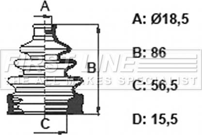 First Line FCB6372 - Пильник, приводний вал autocars.com.ua