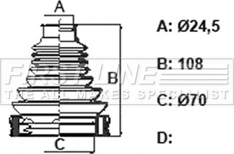 First Line FCB6396 - Пильник, приводний вал autocars.com.ua