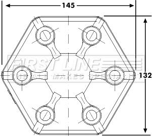 First Line FDC104 - Шарнір, поздовжній вал autocars.com.ua