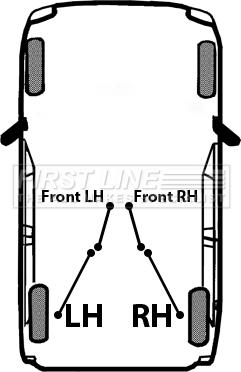 First Line FKB6029 - Трос, гальмівна система autocars.com.ua