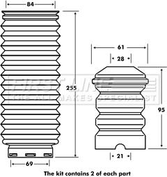 First Line FPK7008 - Пилозахисний комплект, амортизатор autocars.com.ua