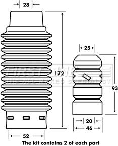 First Line FPK7029 - Пылезащитный комплект, амортизатор autodnr.net