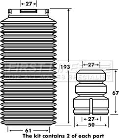 First Line FPK7036 - Пылезащитный комплект, амортизатор autodnr.net