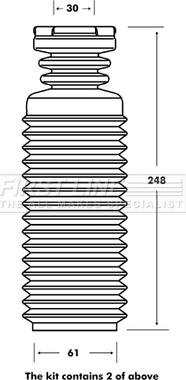 First Line FPK7040 - Пилозахисний комплект, амортизатор autocars.com.ua