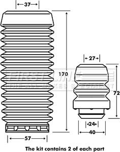 First Line FPK7051 - Пилозахисний комплект, амортизатор autocars.com.ua