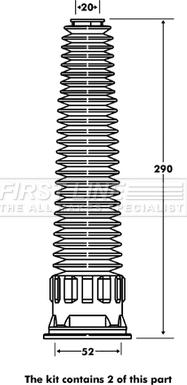First Line FPK7070 - Пильник амортизатора, захисний ковпак autocars.com.ua