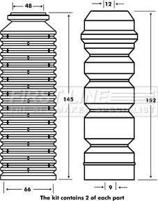 First Line FPK7086 - Пылезащитный комплект, амортизатор autodnr.net