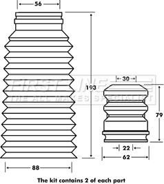 First Line FPK7097 - Пилозахисний комплект, амортизатор autocars.com.ua