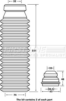First Line FPK7110 - Пилозахисний комплект, амортизатор autocars.com.ua