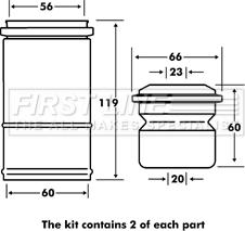 First Line FPK7117 - Пилозахисний комплект, амортизатор autocars.com.ua