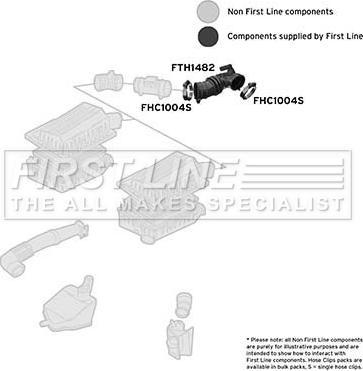 First Line FTH1482 - Рукав повітрозабірника, повітряний фільтр autocars.com.ua