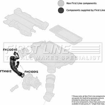 First Line FTH1612 - Рукав повітрозабірника, повітряний фільтр autocars.com.ua