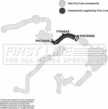 First Line FTH1643 - Рукав повітрозабірника, повітряний фільтр autocars.com.ua