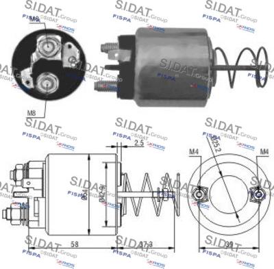 Fispa BF010002A2 - Тягове реле, стартер autocars.com.ua