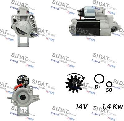 Fispa S12VA0744 - Стартер autocars.com.ua