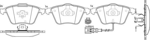 FIT FP0915E - Тормозные колодки, дисковые, комплект avtokuzovplus.com.ua