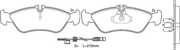 FIT FP1227E - Тормозные колодки, дисковые, комплект avtokuzovplus.com.ua