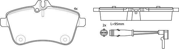 FIT FP1243E - Тормозные колодки, дисковые, комплект avtokuzovplus.com.ua