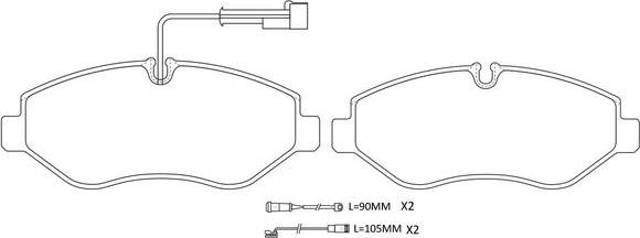 FIT FP1316E - Тормозные колодки, дисковые, комплект avtokuzovplus.com.ua