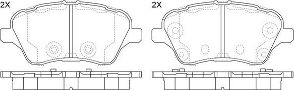 FIT FP1388 - Тормозные колодки, дисковые, комплект avtokuzovplus.com.ua