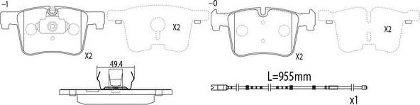 FIT FP1561E - Гальмівні колодки, дискові гальма autocars.com.ua