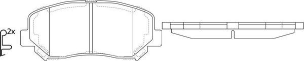 FIT FP1623 - Тормозные колодки, дисковые, комплект avtokuzovplus.com.ua