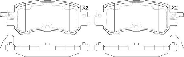 FIT FP1624 - Тормозные колодки, дисковые, комплект avtokuzovplus.com.ua