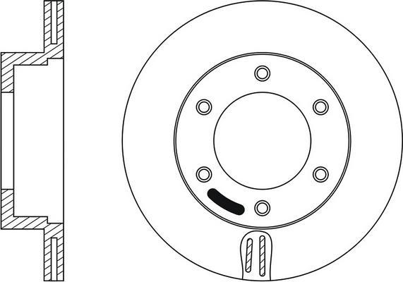 DJ Parts BD1229 - Гальмівний диск autocars.com.ua