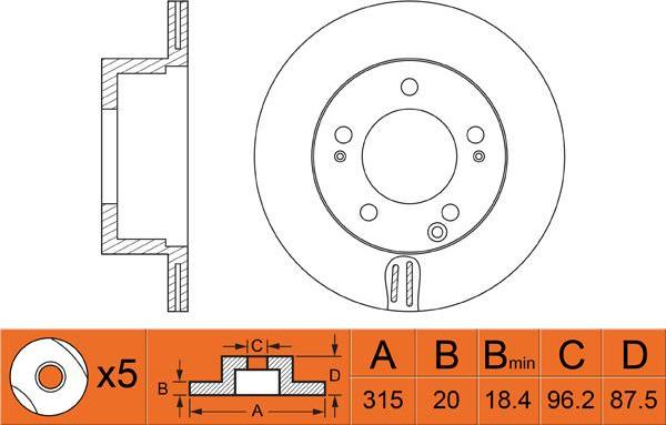 FIT FR0309V - Тормозной диск autodnr.net