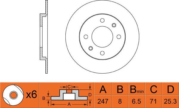 FIT FR0506 - Гальмівний диск autocars.com.ua