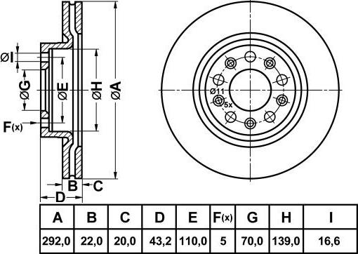 FIT FR0998V - Тормозной диск avtokuzovplus.com.ua