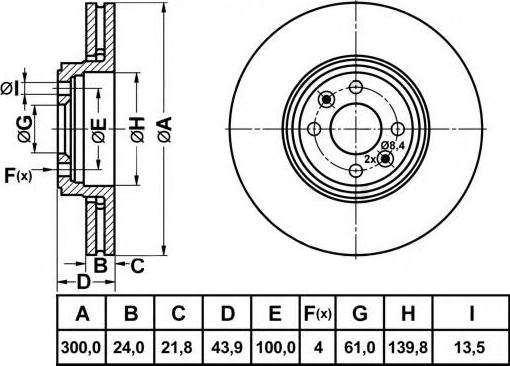 FIT FR1006V - Гальмівний диск autocars.com.ua