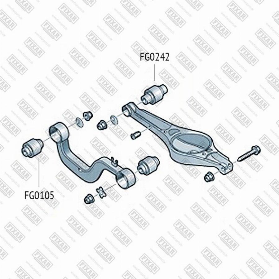 Fixar FG0242 - Сайлентблок, важеля підвіски колеса autocars.com.ua