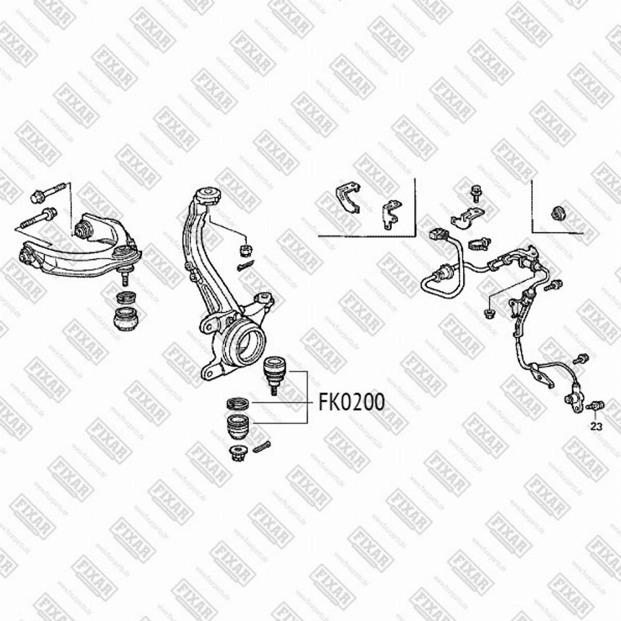 Fixar FK0200 - Несучий / направляючий шарнір autocars.com.ua