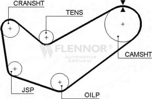 Flennor 4107 - Ремінь ГРМ autocars.com.ua