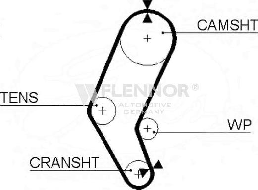 Flennor 4161 - Ремінь ГРМ autocars.com.ua
