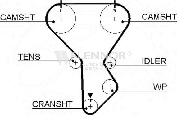 Flennor 4176V - Ремінь ГРМ autocars.com.ua