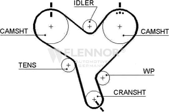 Flennor 4279V - Ремінь ГРМ autocars.com.ua