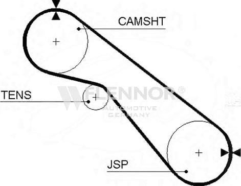 Flennor 4394V - Ремінь ГРМ autocars.com.ua