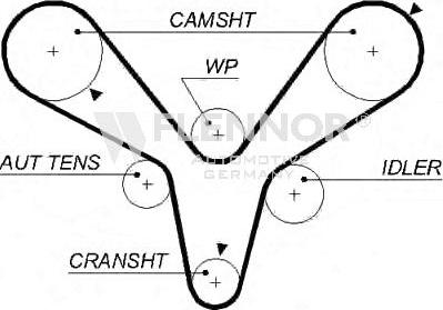 Flennor 4473V - Ремінь ГРМ autocars.com.ua
